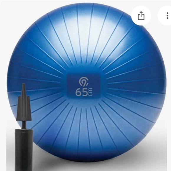 Champion Blue Fitness Ball with Pump - Picture 3 of 3